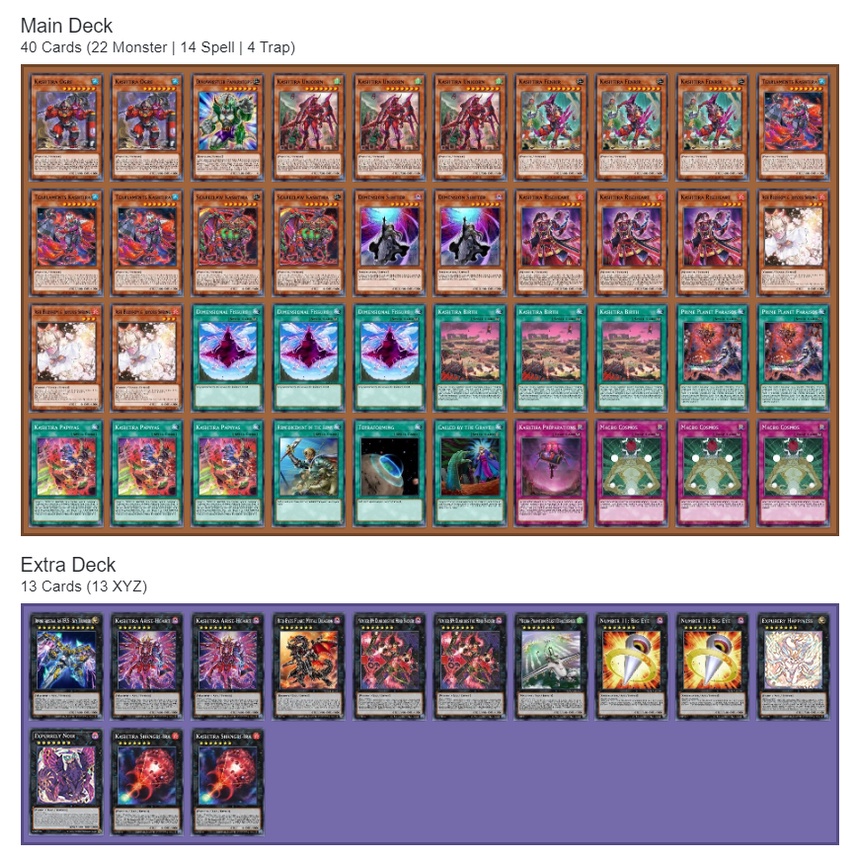 Bài In Tiếng Việt - Bộ bài Yugioh - Custom Deck - Kashtira Deck