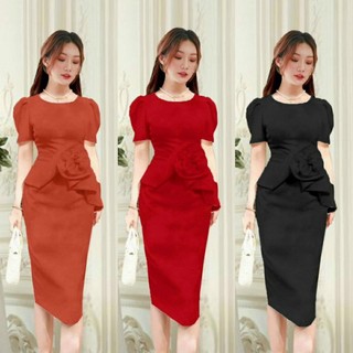 Đầm PEPLUM bông eo cao cấp - YB230220