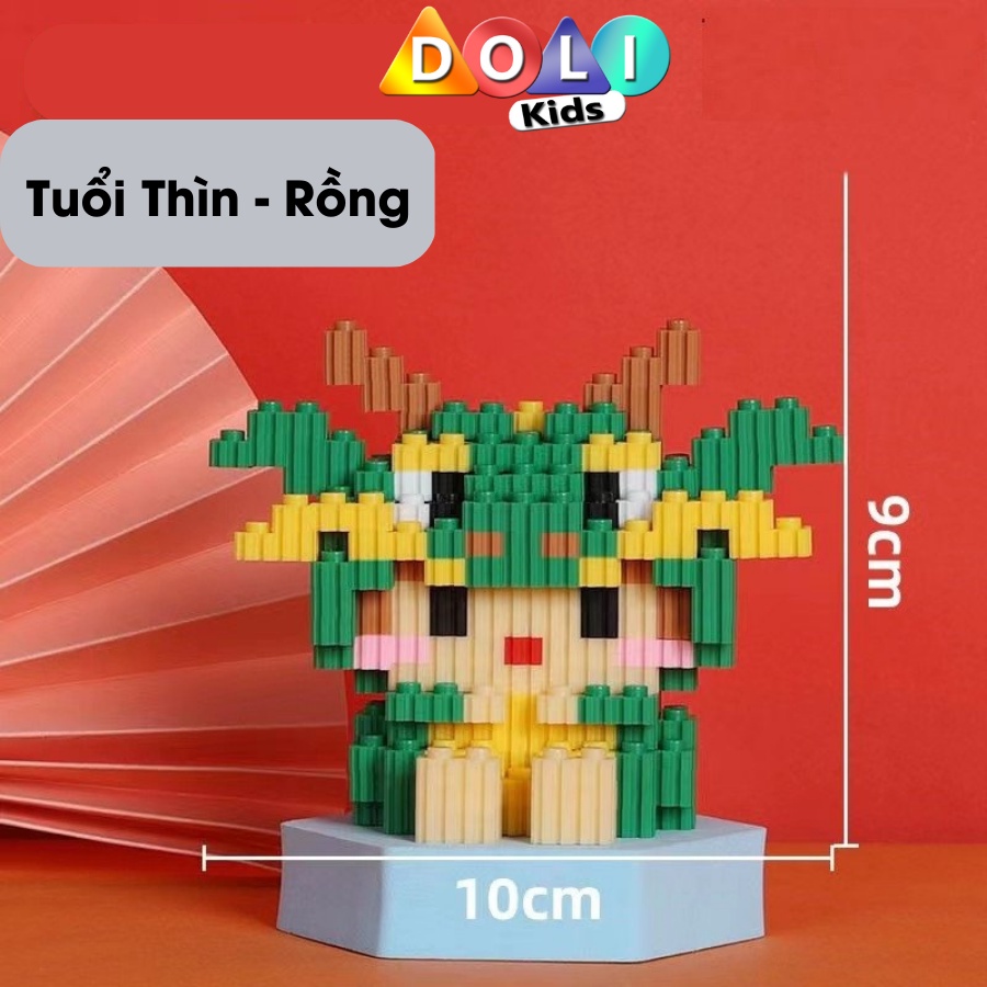 Mô Hình Lắp Ráp 12 Con Giáp 3D Hoạt Hình DoliKids Đồ Chơi Lắp Ghép Mô Hình Mini Phát Triển Trí Tuệ Bé