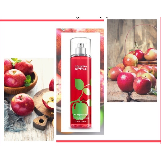 ✨ Xịt thơm Body Mist 𝐁𝐚𝐭𝐡 𝐀𝐧𝐝 𝐁𝐨𝐝𝐲 𝐖𝐨𝐫𝐤𝐬 𝐂𝐨𝐮𝐧𝐭𝐫𝐲 𝐀𝐩𝐩𝐥𝐞