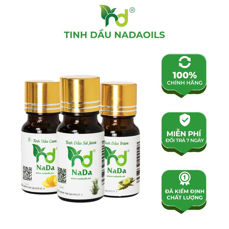 COMBO 3 chai tinh dầu đuổi muỗi NaDa kiểm định Quatest 3 chai 10ml