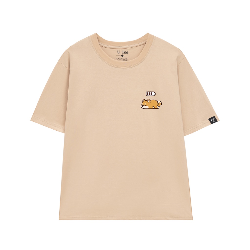 Áo Thun Cổ Tròn Cotton 100% Bé Corgi Pin Siêu Cute