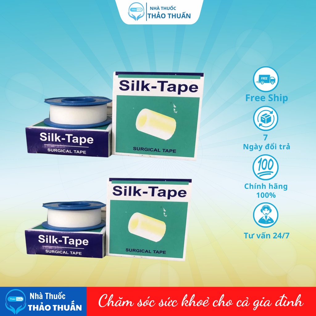 Băng dính vải cuộn Silk Tape hộp 12 cuộn 1,25 x 4m