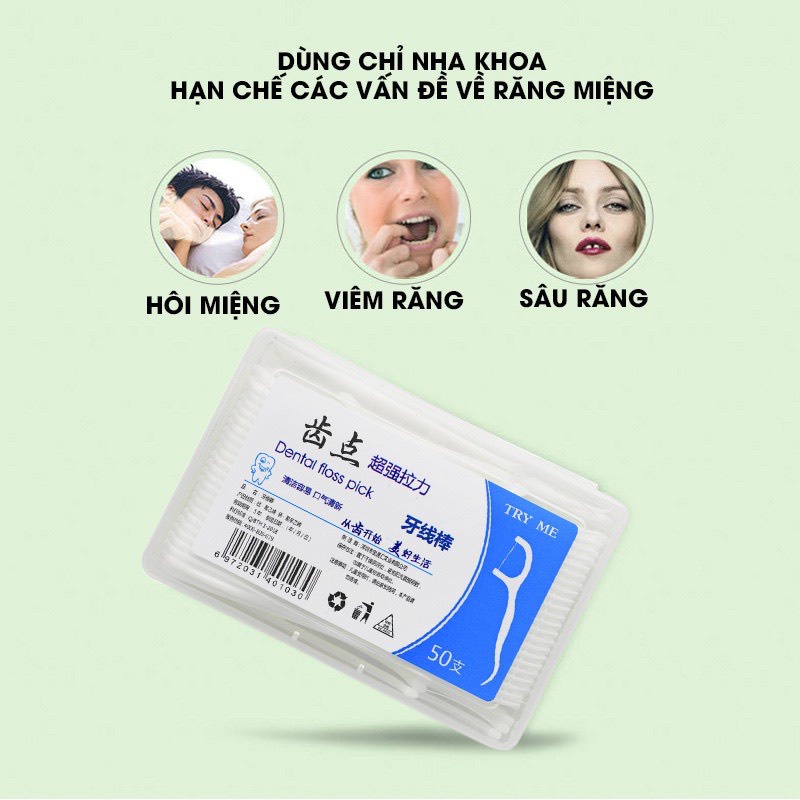 [Giá Sỉ] Tăm chỉ nha khoa an toàn dễ sử dụng, vệ sinh chăm sóc răng miệng | BigBuy360 - bigbuy360.vn