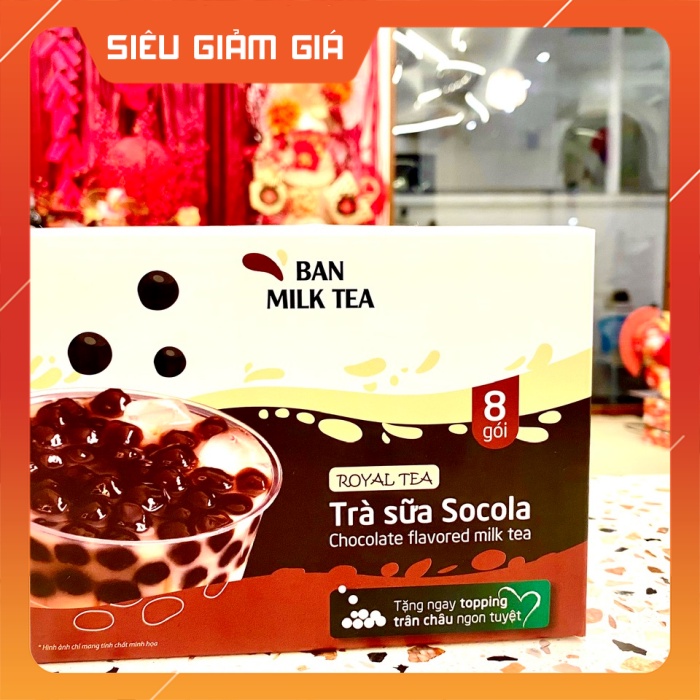 Trà sữa socola ban milk tea tự pha kèm trân châu 1 hộp 8 set 004 - ảnh sản phẩm 3