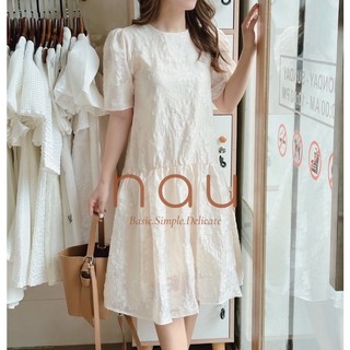 Đầm voan hoa nổi phối đuôi cá