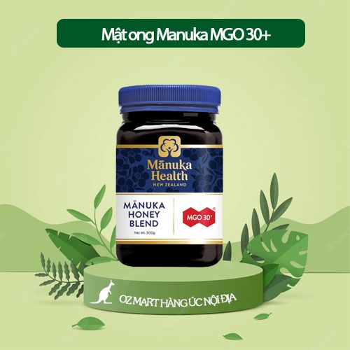 Mật ong Manuka Health NewZealand Honey Blend MGO 30+ 500g tăng cường hệ miễn dịch, phục hồi sức khỏe