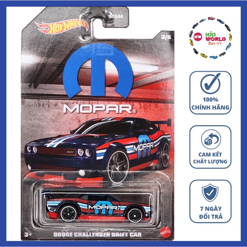 Xe mô hình Hot Wheels Mopar Series Dodge Challenger Drift Car HLK13.