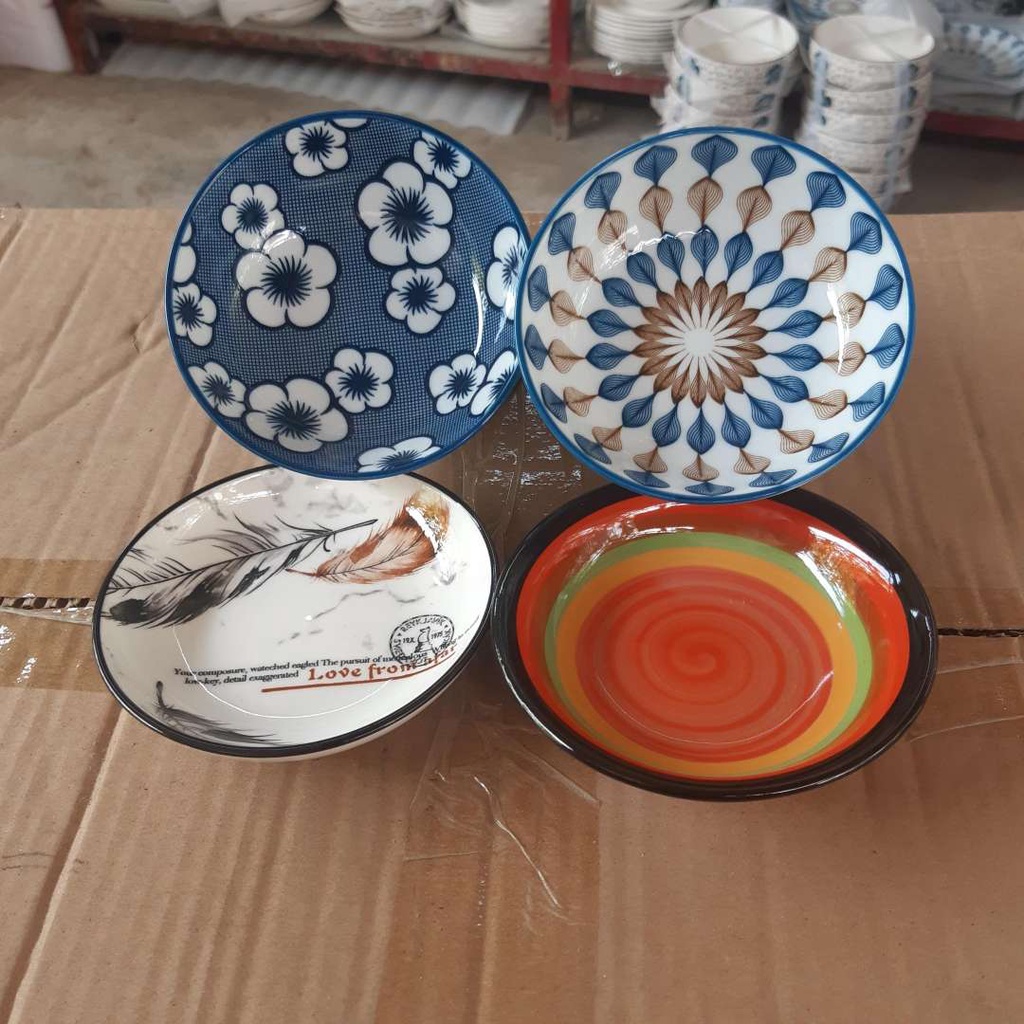 Dĩa nhỏ đựng tương, chanh, ớt, muối tiêu (có 4 loại 10cm)