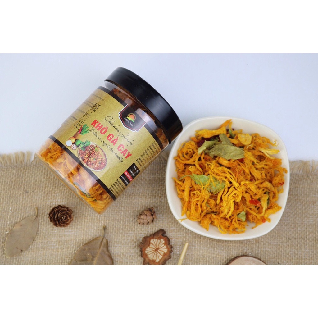 Khô Gà Lá Chanh Fansipan Hộp 150g Cay Ngon Tiện Lợi Đảm Bảo Vệ Sinh, Ăn Vặt NaNa