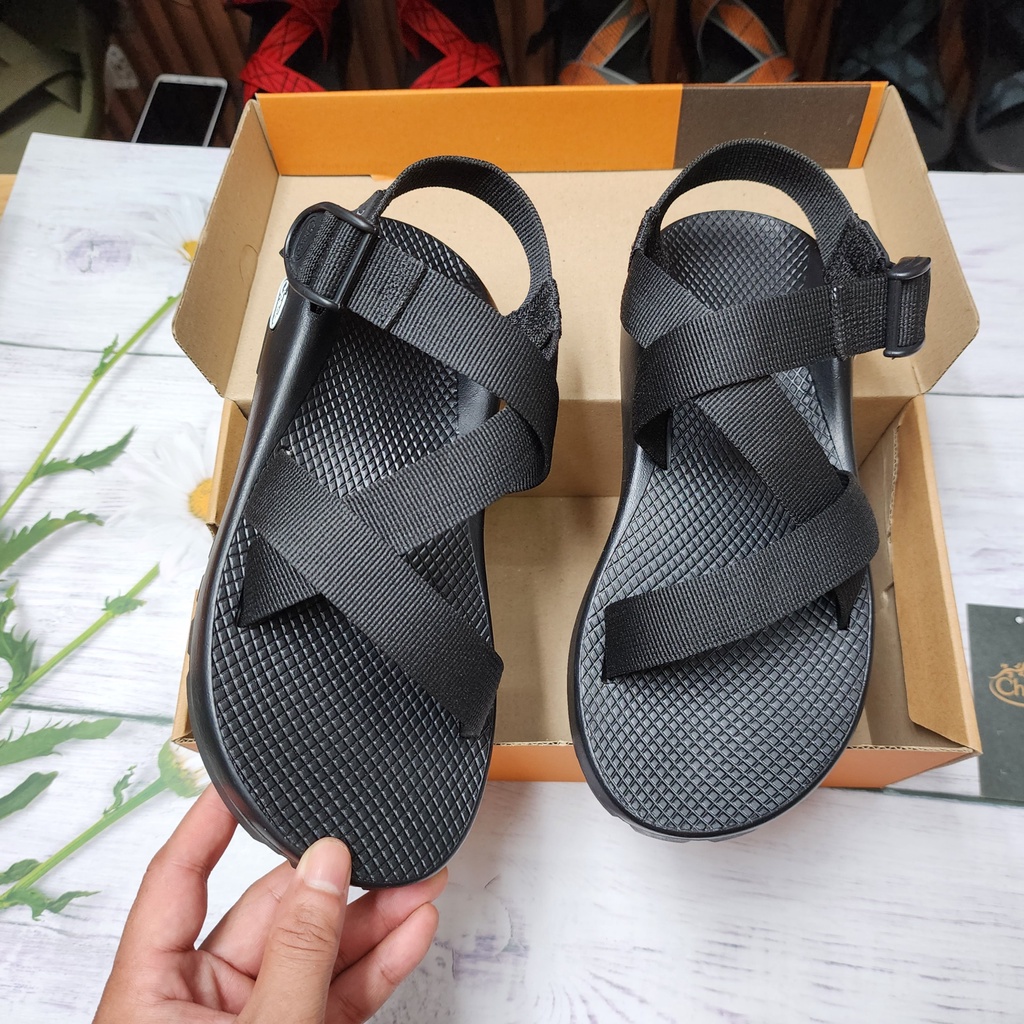 Giày Sandal Nam Nữ, Dép Chaco Mã Màu Đen Full Thời Trang Năng Động TG01