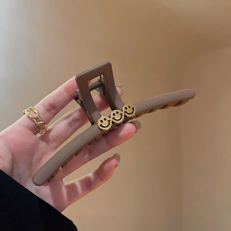 Kẹp Tóc Cỡ Lớn 13cm Họa Tiết Chữ Phong Cách retro Đơn Giản Cho Nữ