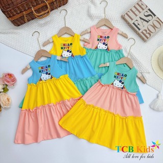 Đầm thun HELLO KITTY cho bé gái.
