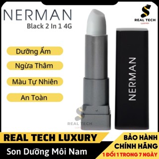 Son Dưỡng Môi Nam Nerman Black 2 In 1 4G Son Dưỡng Ẩm Màu Sắc Tự Nhiên Ngừa Thâm Môi Giảm Tình Trạng Khô Nứt Nẻ Môi