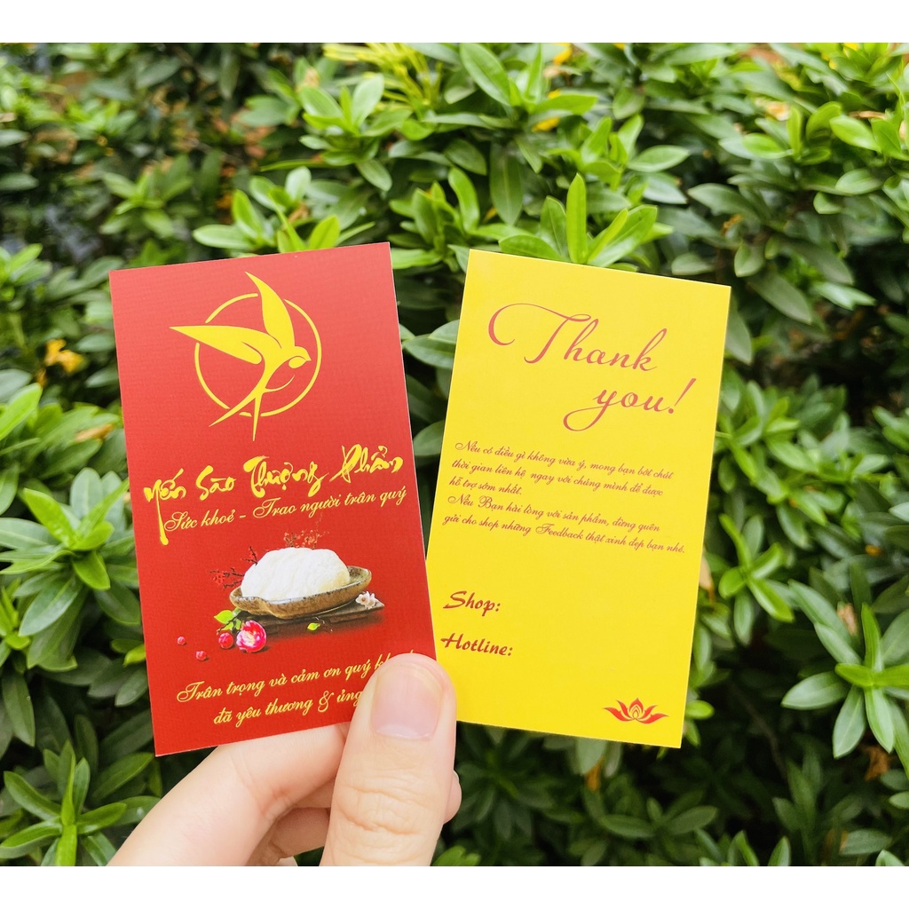 Card cảm ơn yến sào cao cấp
