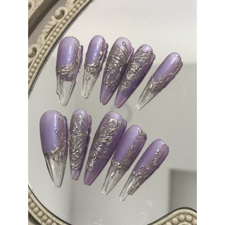 Nailbox thiết kế mẫu bướm thạch tím