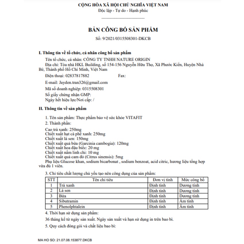 Vitafit hỗ trợ tăng cường chuyển hóa chất béo, hỗ trợ giảm béo 20 viên , Coastlinecare