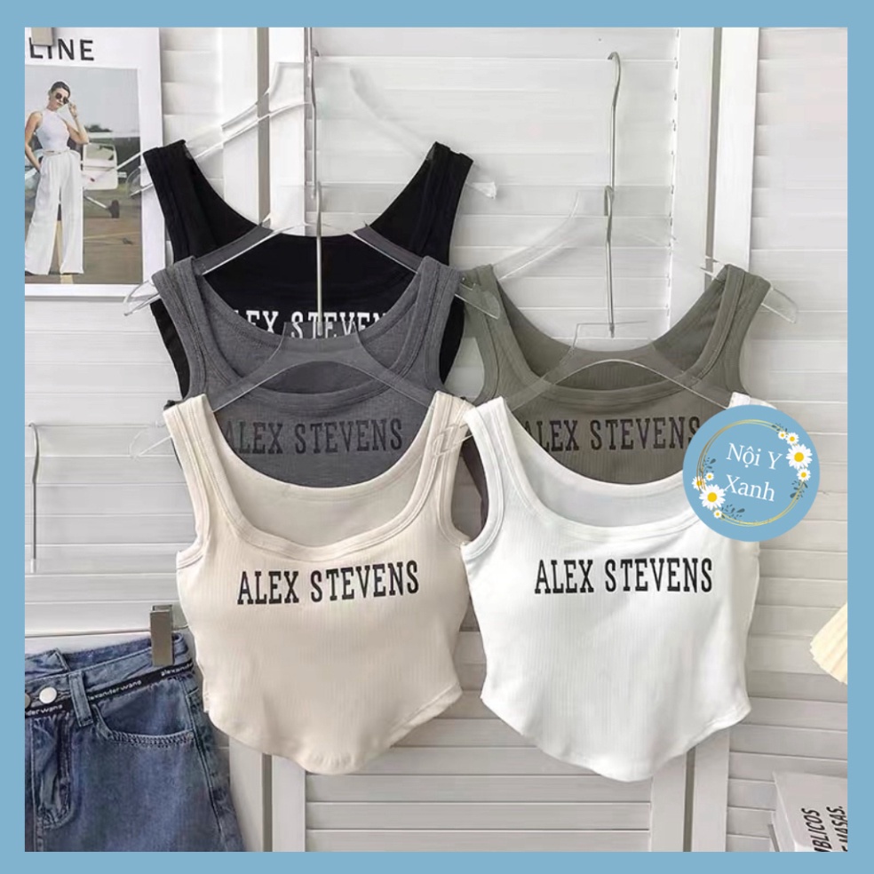 Áo Bra Nữ 2 Dây Bản To Dáng Lửng - áo 3 lỗ mềm có đệm Vạt Tròn Có Đệm Ngực Trend Mới nội y xanh - chất mát