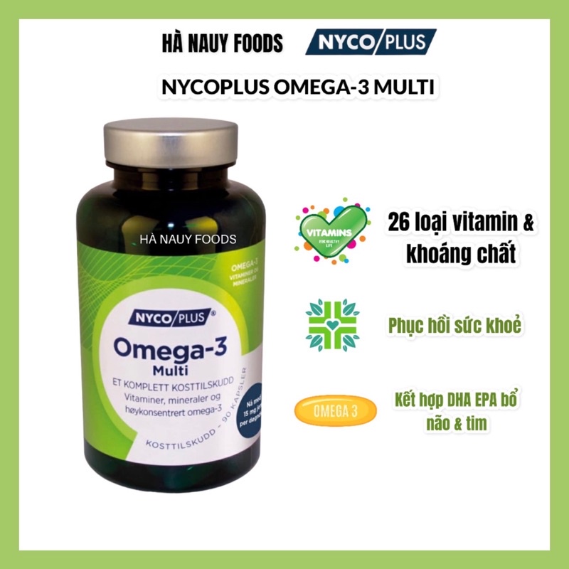 Dầu Cá Tổng Hợp NYCOPLUS MULTI DHA EPA OMEGA-3 90 VIÊN