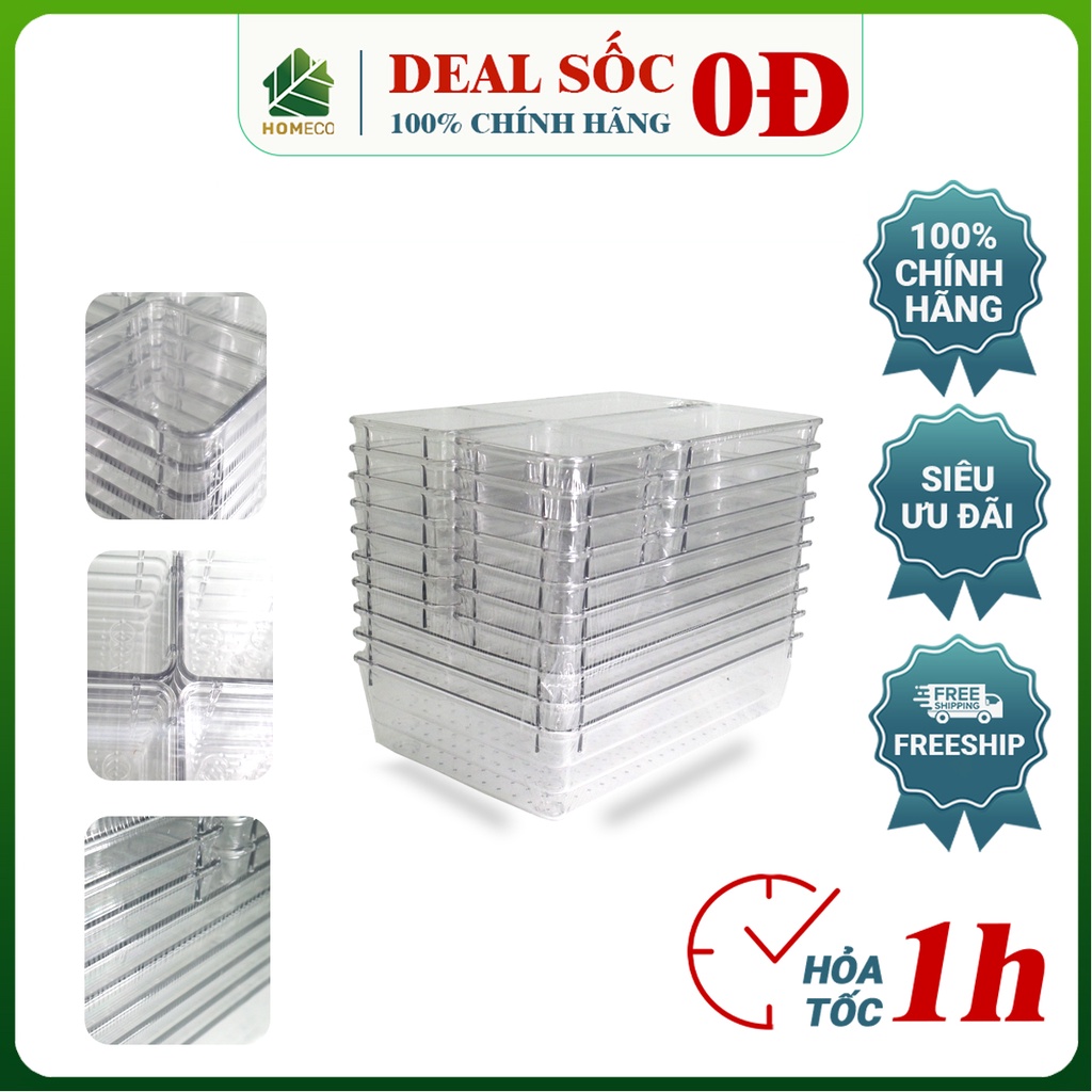 Khay nhựa đựng đồ chia ngăn kéo, đa dạng kích thước [TL25KHAY]