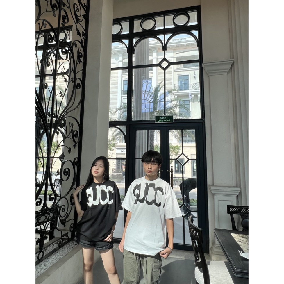 S123 Áo Cộc tay Gucci In Hình Tia Sét Áo Thun Gucci BLADE Form Rộng - áo phông nam nữ Cotton 100% Mát Mịn