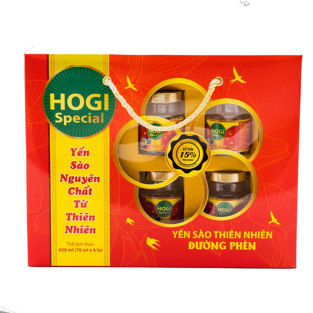 Nước Yến Sào Đường Phèn Cao Cấp 15% Tổ Yến Hogi Special