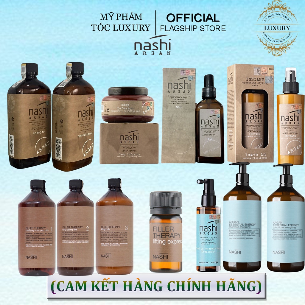 Nashi Dầu Gội Xả Hấp Tinh Dầu Xả Khô Nashi Argan chính hãng