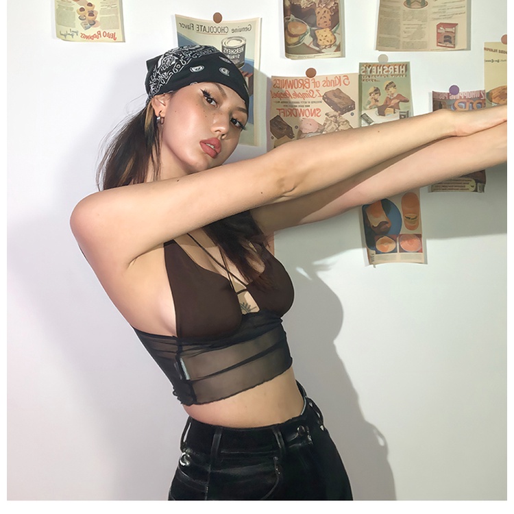 Áo hai dây WEIRD PUSS ôm dáng phong cách phong cách quyến rũ cho nữ