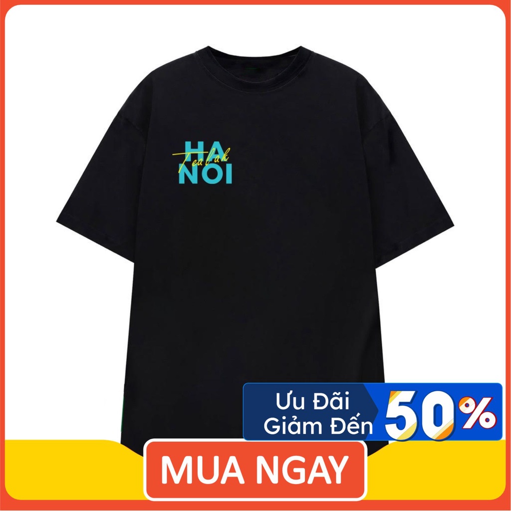 Áo thun Trà Đá Vỉa Hè - Áo thun oversize tay lỡ dáng dài Tee Hà Nội cá tính TranNgocStore29