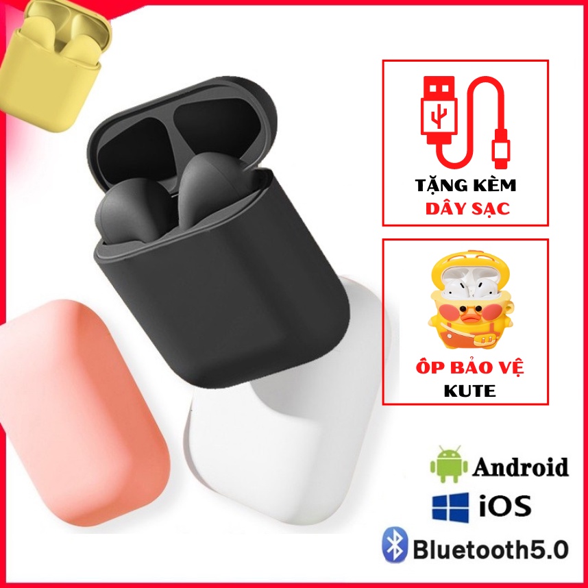 Tai Nghe Không Dây Bluetooth Thể Thao J12 TWS 5.0 Nghe Nhạc, Chơi Game Độ Trể Thấp - J12_Trang- Raca_official