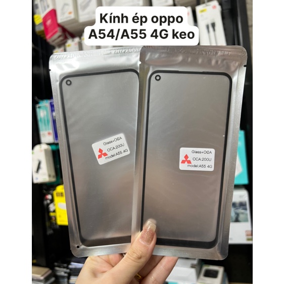 Kính ép oppo A54/A55 4G Keo