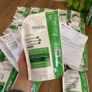 [DẠNG TÚI] Vạch xanh tóc dầu -  Dầu gội cho tóc gàu Vichy dercos xanh lá 500ml