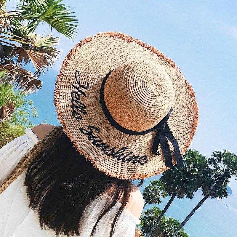 Mũ Cói Nón Cói Hello Sunshine Thời Trang L2101