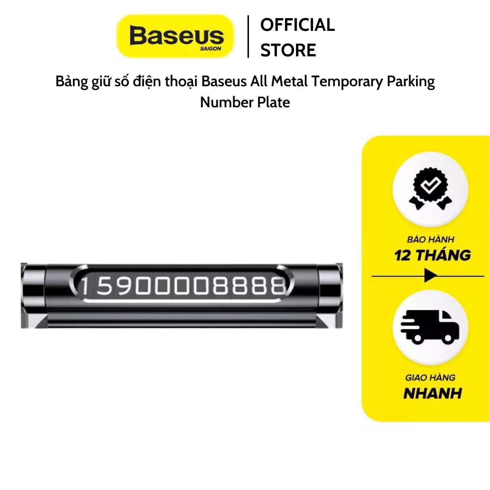 Bảng giữ số điện thoại Baseus All Metal Temporary Parking Number Plate
