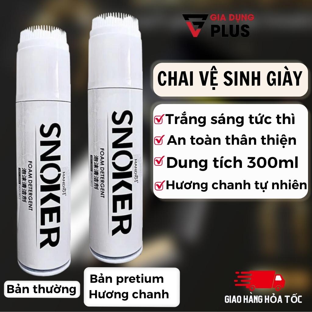 Chai Xịt Bọt Vệ Sinh Giày snorker cao cấp, Bình Xịt Vệ Sinh Giày Đánh Trắng Làm Sạch Giày Tức Thì 2 Trong 1