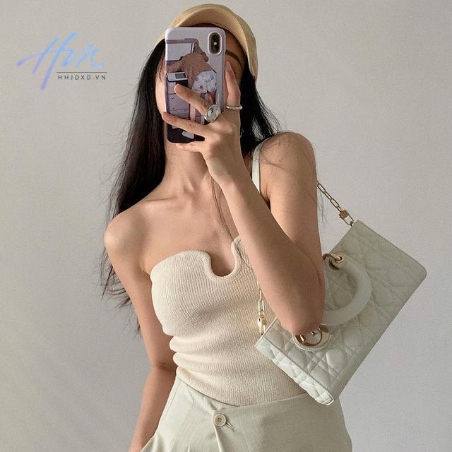 Áo Ống Dệt Kim Màu Trơn Phong Cách Hepburn Thời Trang Hàn Quốc Mới 2023