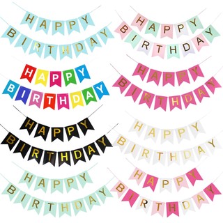 Dây Cờ Đuôi Cá Happy Birthday Trang Trí Tiệc