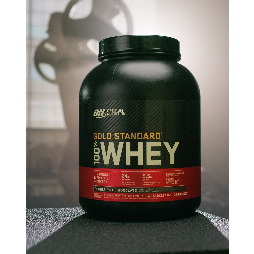 Bột đạm dinh dưỡng thể thao thể hình GOLD STANDARD 100% WHEY 2.3KG hỗ trợ tăng cơ từ thương hiệu OPTIMUM NUTRITION