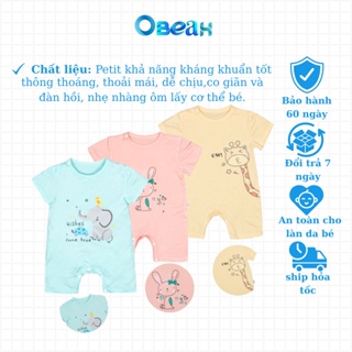 body ngắn tay cho bé, body mùa hè cho bé in hình chất liệu petit kháng