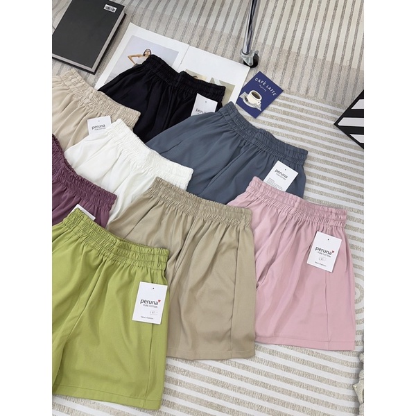 Quần short nữ, quần đùi nữ lưng chun chất phồng ống rộng cực mát freesize <60kg | BigBuy360 - bigbuy360.vn