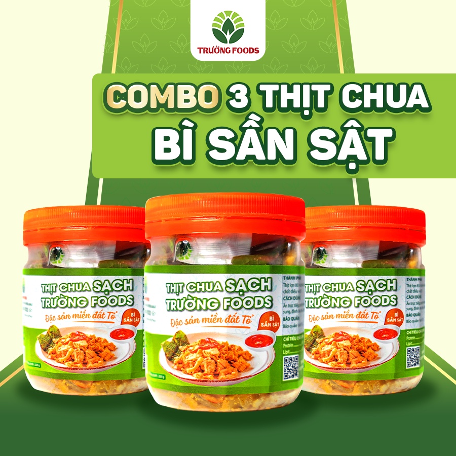 3 Hộp Thịt Chua Bì Sần Sật Trường Foods 200g