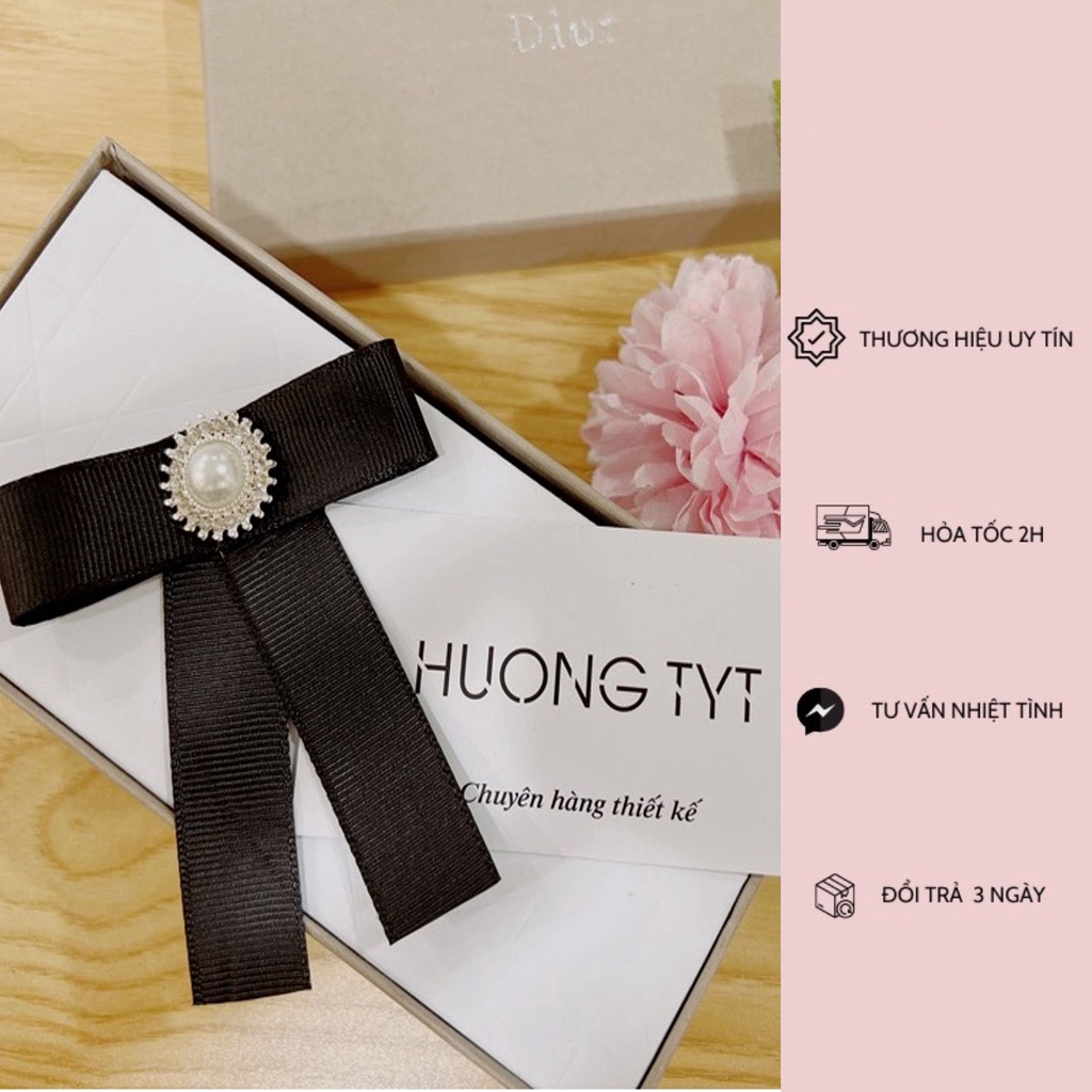 Nơ áo đính đá sang chảnh, phối kèm được với nhiều kiểu áo sơ mi, thay đổi phong cách mỗi ngày DESIGN BY HUONGTYT