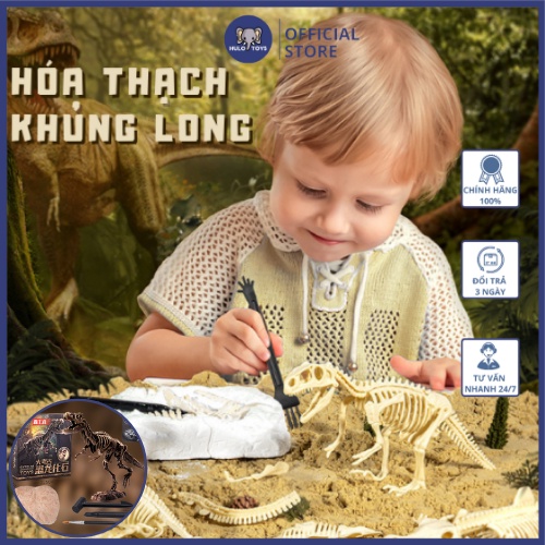 Đồ Chơi Đào Hoá Thạch Khủng Long Hulo Toys, Bộ Khảo Cổ Đào Xương Khủng