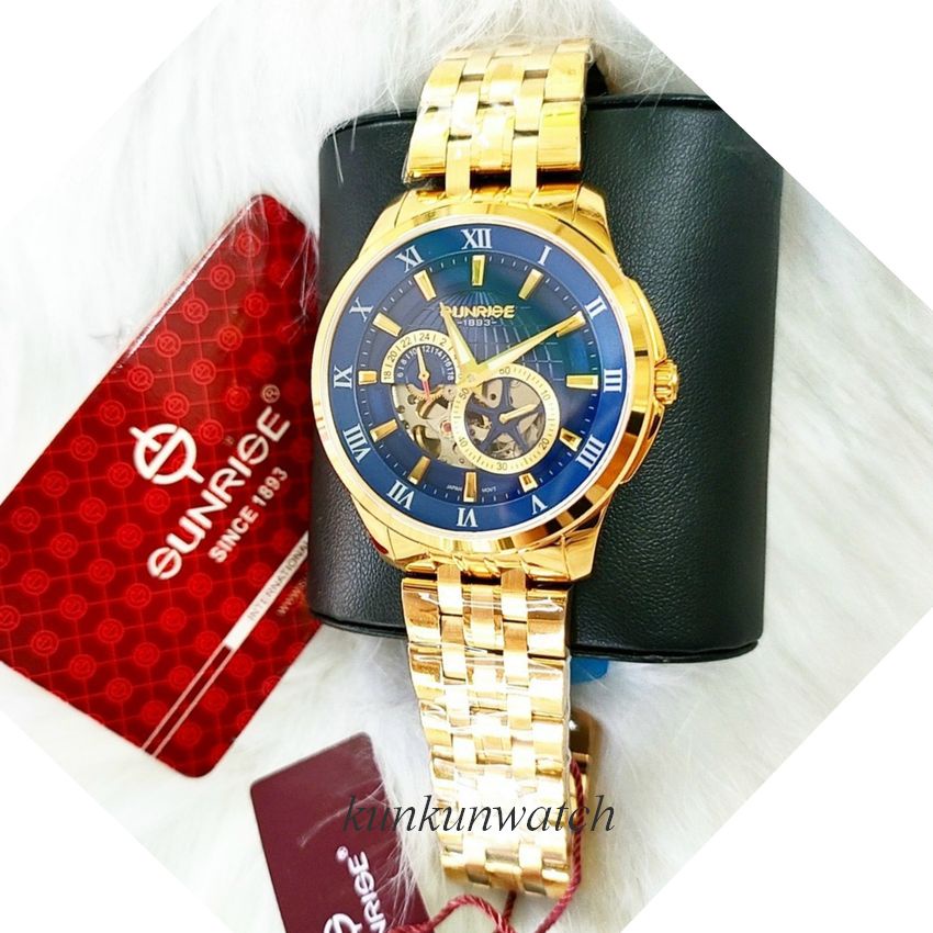 Đồng Hồ Nam SUNRISE 7015SA Automatlc Lộ Cơ 40mm Chính Hãng Fullbox