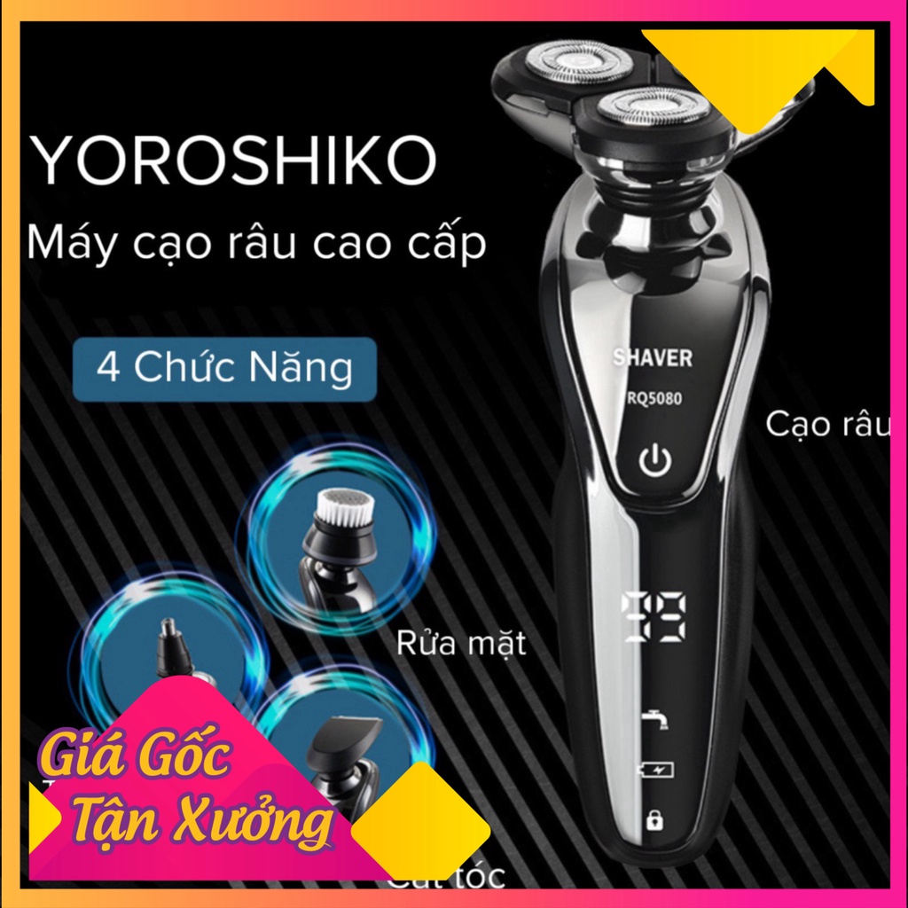 Máy cạo râu đa năng 4in1 cao cấp chống nước chuẩn IPX7 Yoroshiko