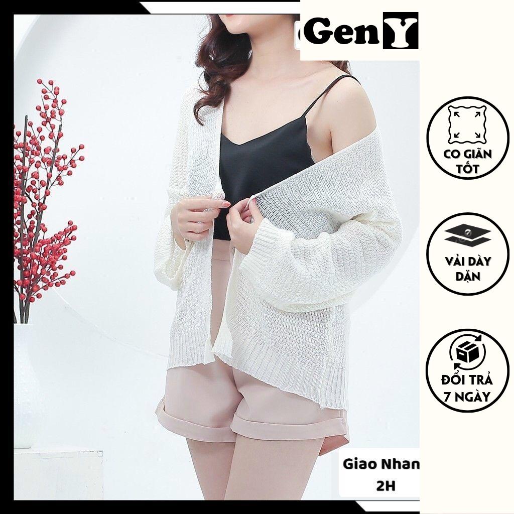 Áo khoác len GenY Cadigan Mỏng Cho Nữ Phong Cách Hàn Quốc