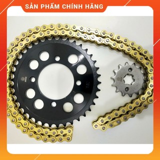 Nhông sên dĩa Exciter 135, nhông dĩa đen - sên vàng
