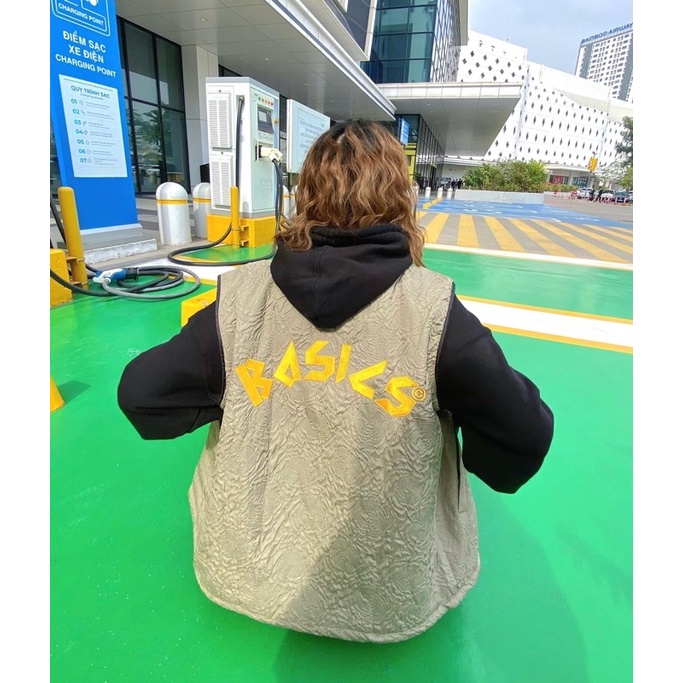 Áo gilet hoạ tiết hoa hồng