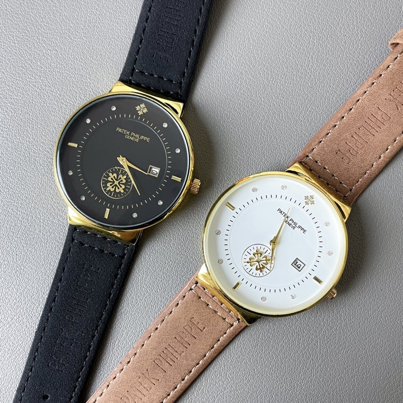 Đồng hồ nam Watchshop dây da mặt tròn đồng hồ đeo tay nam thời trang cá tính