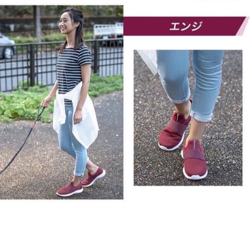 GIÀY ĐI BỘ XUẤT NHẬT SIÊU NHẸ, SIÊU ÊM GIÀY THỂ THAO KHÔNG DÂY PHITEN ĐỎ, XANH THAN